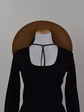 Black Stretch‎ Peplum Blouse by Cyrus